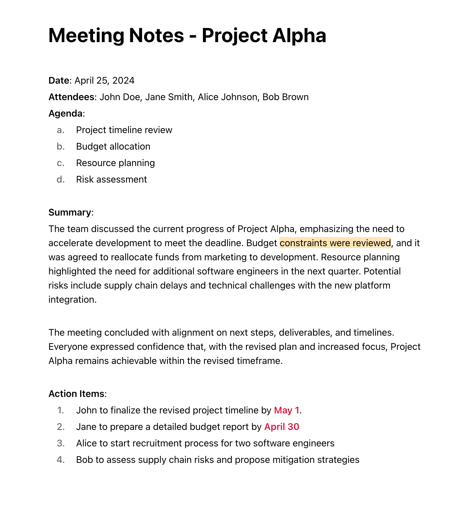 Meeting Notes Page